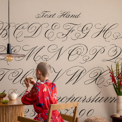 Peel and stick wall mural for living room Calligraphic writing
