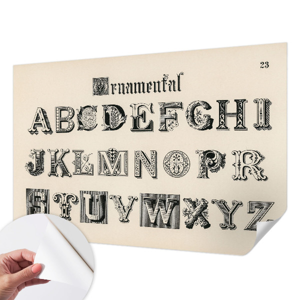 3D wall mural decorative letters design