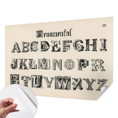 3D wall mural decorative letters design