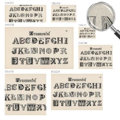 3D wall mural Decorative letters