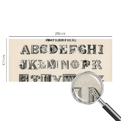 3D wall mural decorative letters design