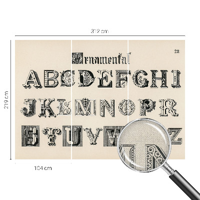 3D wall mural decorative letters design