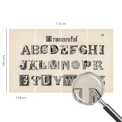 3D wall mural Decorative letters