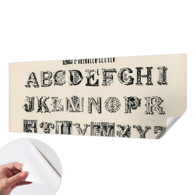 3D wall mural decorative letters design