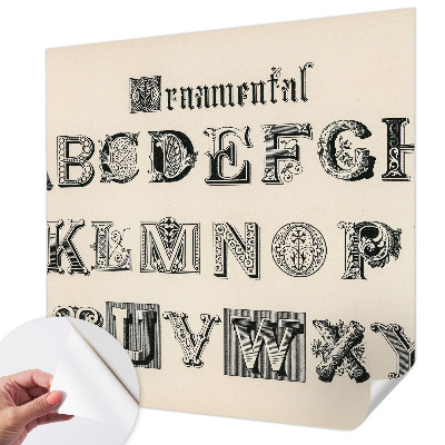 3D wall mural decorative letters design