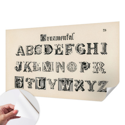 3D wall mural decorative letters design