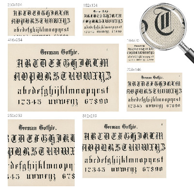 3D photo wallpaper mural Gothic letters