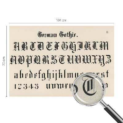 3D photo wallpaper mural Gothic letters