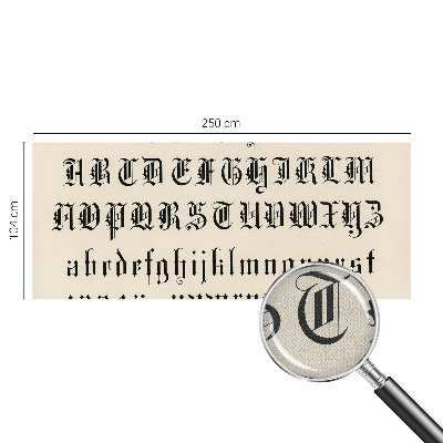 3D photo wallpaper mural Gothic letters