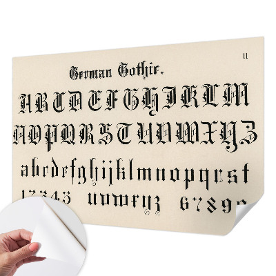 3D photo wallpaper mural Gothic letters