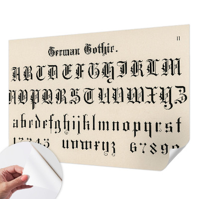 3D photo wallpaper mural Gothic letters