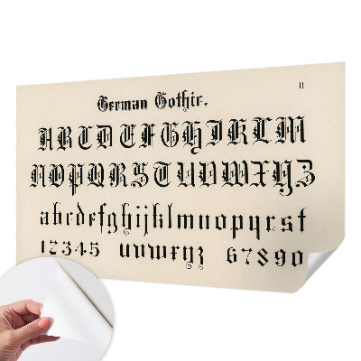 3D photo wallpaper mural Gothic letters