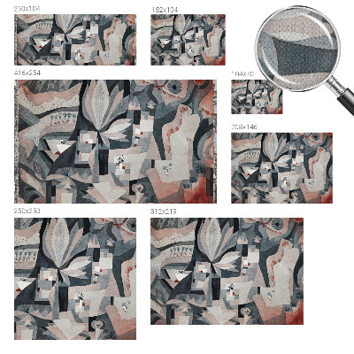 Children's wall mural with an abstract nature motif