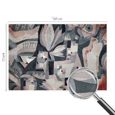 Children's wall mural with an abstract nature motif