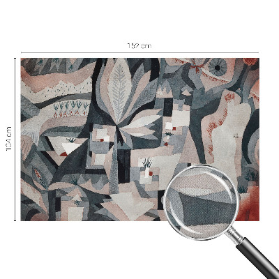 Children's wall mural with an abstract nature motif