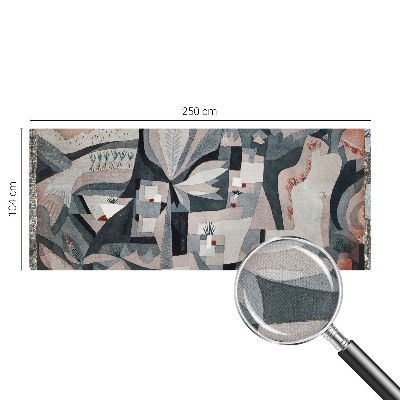 Children's wall mural with an abstract nature motif