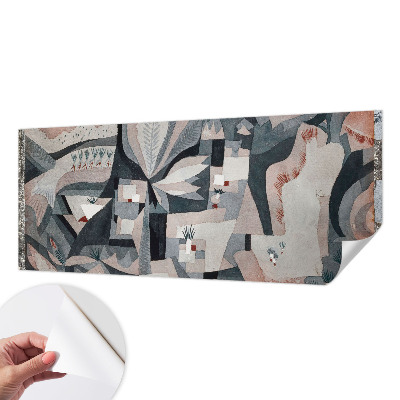 Children's wall mural with an abstract nature motif