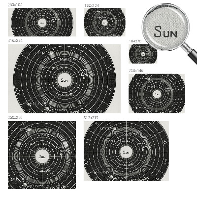 Baby room wall mural Cosmic diagram