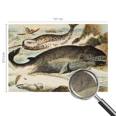 Peel and stick wallpaper mural featuring sea giants