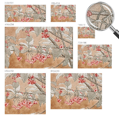 Peel and stick wall mural with a floral harmony design