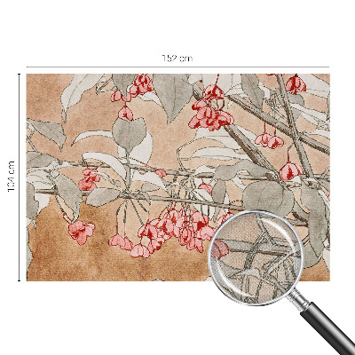 Peel and stick wall mural with a floral harmony design