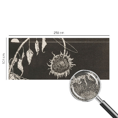 Removable wall mural Nostalgic sunflower