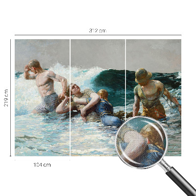 Removable wall mural wallpaper with a naval combat design