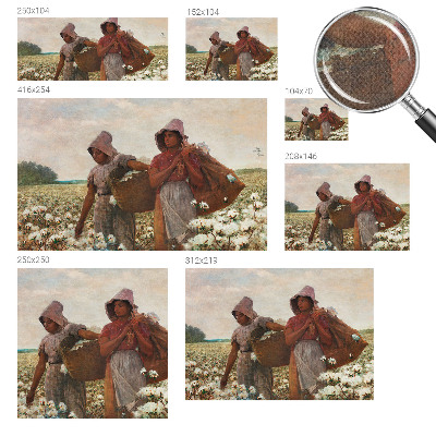 Peel and stick wall mural for living room with a design showing a person working in a field