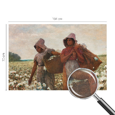 Peel and stick wall mural for living room with a design showing a person working in a field