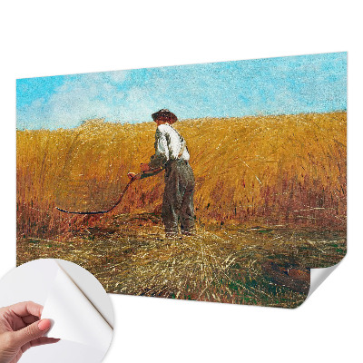 Peel and stick wall mural for bedroom with a 'Harvest in the Sun' design