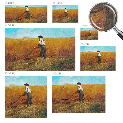 Peel and stick wall mural for bedroom with a 'Harvest in the Sun' design