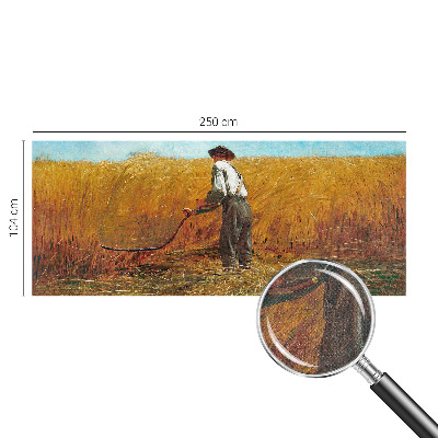 Peel and stick wall mural for bedroom with a 'Harvest in the Sun' design