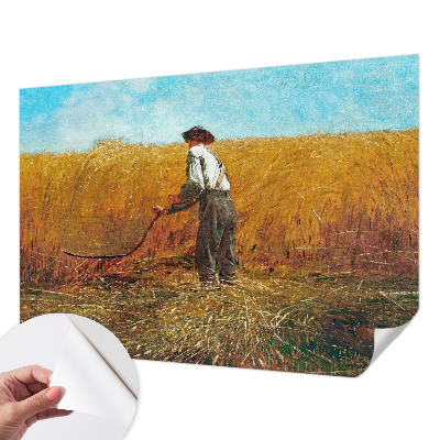 Peel and stick wall mural for bedroom with a 'Harvest in the Sun' design