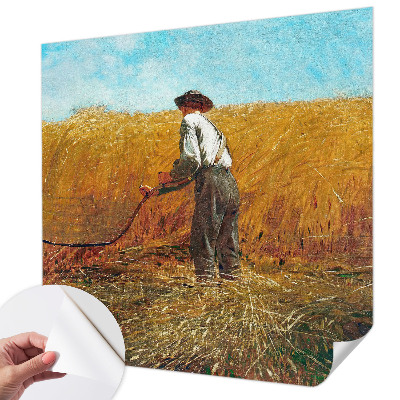 Peel and stick wall mural for bedroom with a 'Harvest in the Sun' design