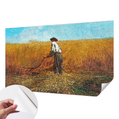 Peel and stick wall mural for bedroom with a 'Harvest in the Sun' design