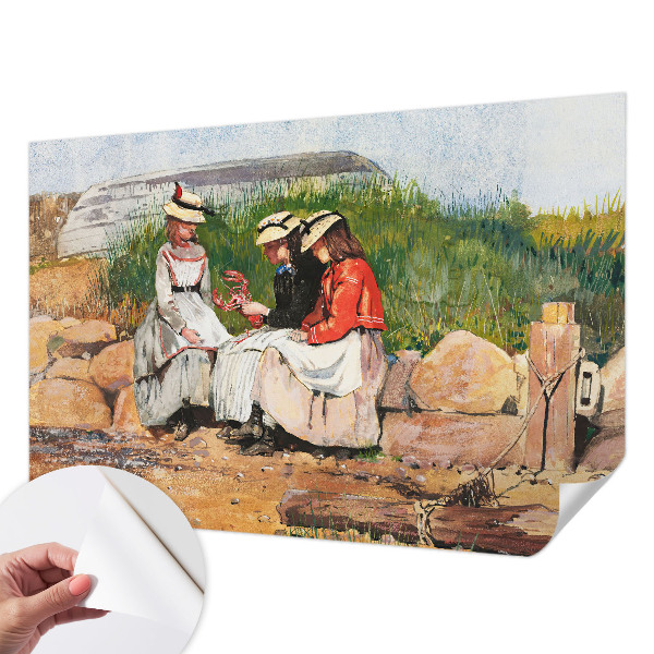 3D wall mural with a summer vacation motif