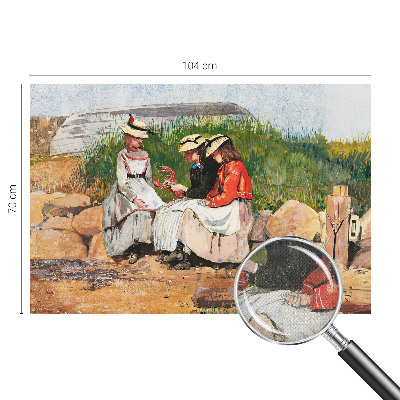 3D wall mural with a summer vacation motif