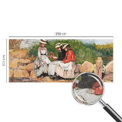 3D wall mural with a summer vacation motif