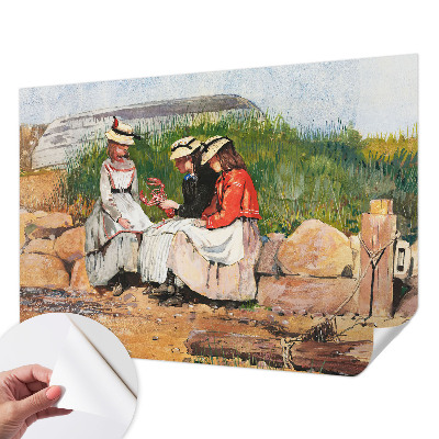 3D wall mural with a summer vacation motif