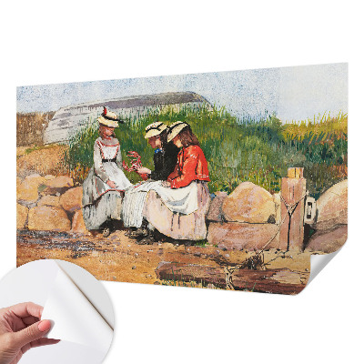 3D wall mural with a summer vacation motif