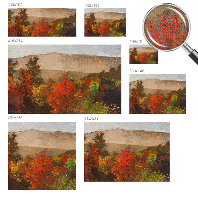 Peel and stick wall mural for kids' room with an autumn panorama motif