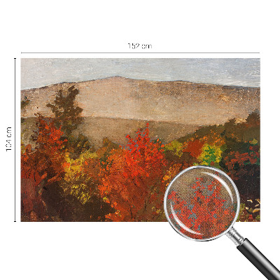 Peel and stick wall mural for kids' room with an autumn panorama motif