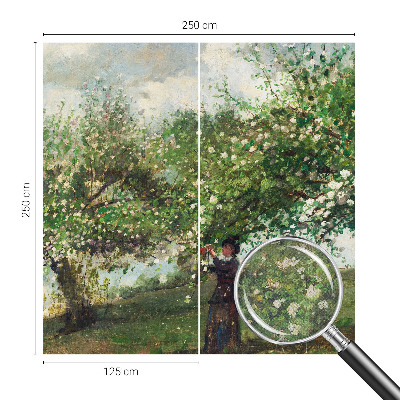 3D photo wallpaper mural with a spring scene