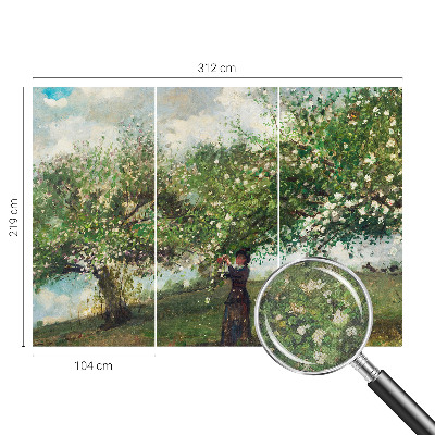3D photo wallpaper mural Spring scene