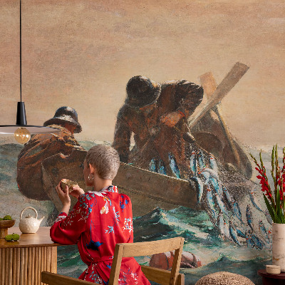 Nursery wall mural with a sea adventure theme
