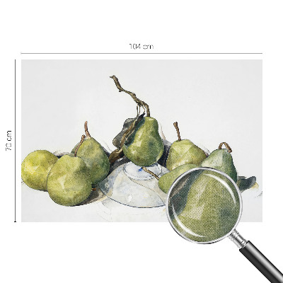 Baby room wall mural with a watercolor pears design