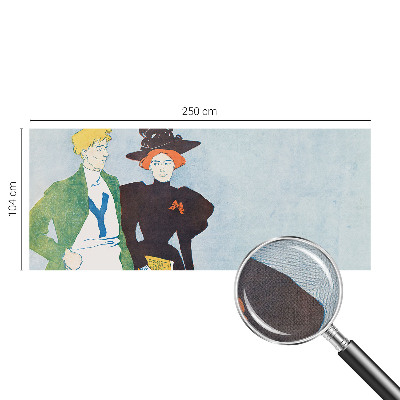 Peel and stick wallpaper mural with a retro style
