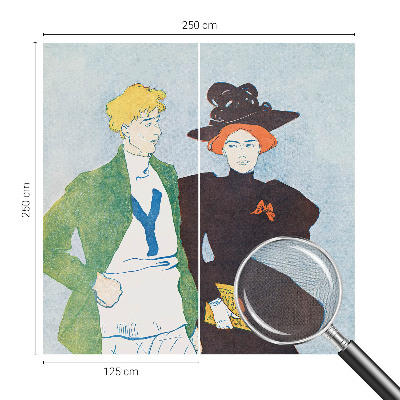 Peel and stick wallpaper mural Retro style