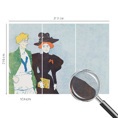 Peel and stick wallpaper mural Retro style