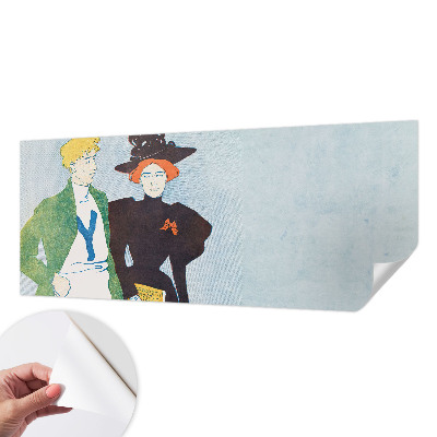 Peel and stick wallpaper mural with a retro style
